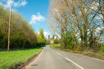 Country road in the English countryside
