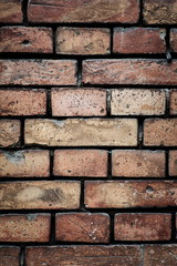 Old brickwork, a fragment of the wall