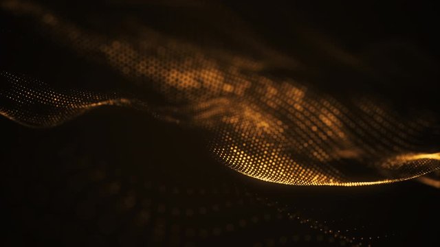 particle luxury gold abstract background wavy movement for happy new year and merry christmas festive season