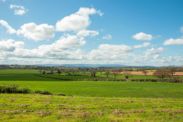 Fototapeta na wymiar Springtime landscape in Herefordshire, England
