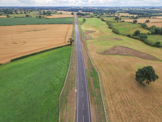 Aerial View Road and Bridge