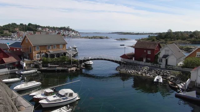 The small village of Gjeving in Tvedestrand, along the southern coast of Norway