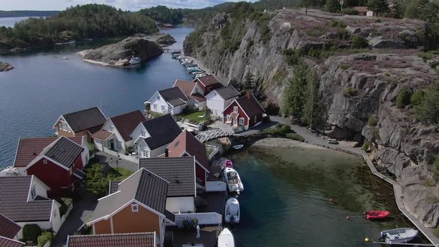 The small village of Gjeving in Tvedestrand, along the southern coast of Norway