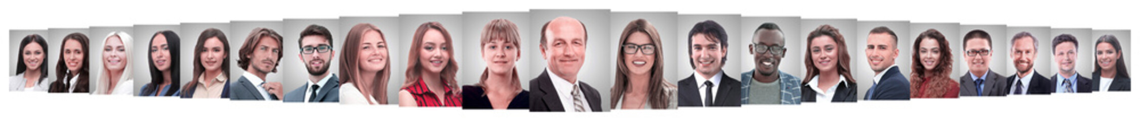 leader and professional business team standing together.