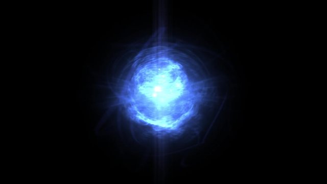 4k animated plasma sphere on a black background
