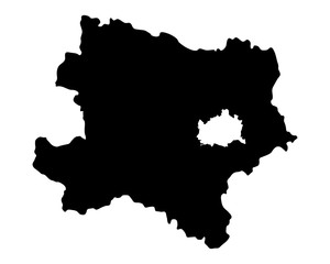 Fototapeta premium Karte von Niederösterreich