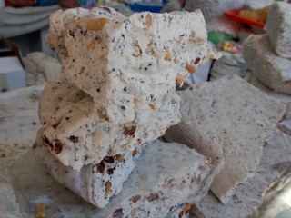 dried fruits and nuts at a market
