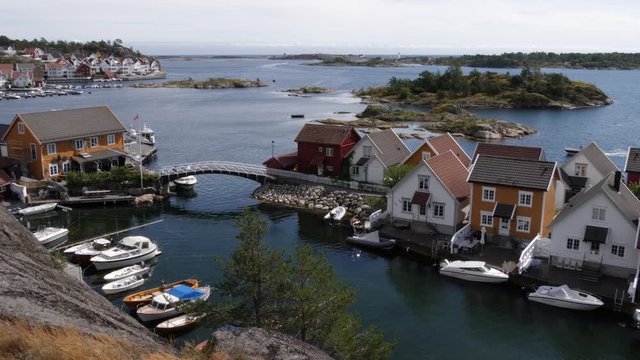 The small village of Gjeving in Tvedestrand, along the southern coast of Norway