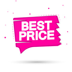 Best Price, Sale speech bubble banner design template, discount tag, app icon, vector illustration