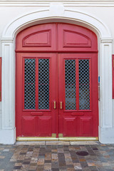 Double Red Door