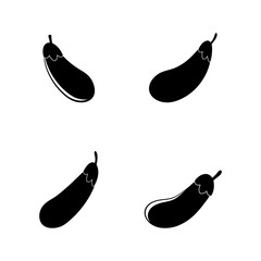 Set of Eggplant logo for design.vector