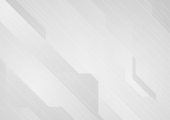 Abstract minimal geometric grey and white background. Vector technology design
