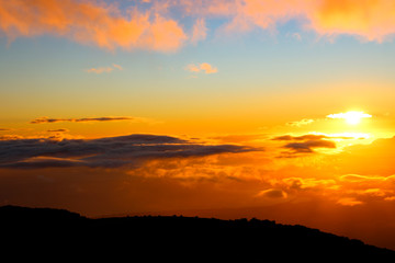 sunset at Haleakala