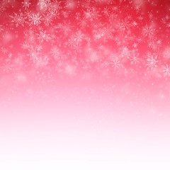 Fototapeta na wymiar Abstract Background White Snow flake on Red color background