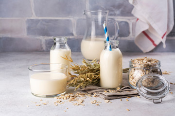 Homemade vegan oat milk