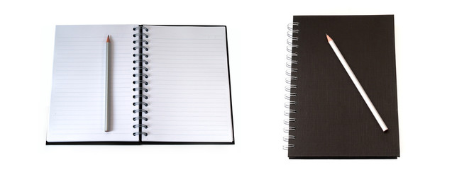 school notebook on white background.