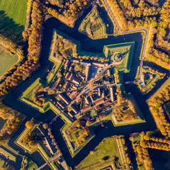 Aerial view of Fortification village of Bourtange crop