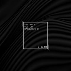 Obraz premium Black cloth or liquid form. Fluid art. Wave.