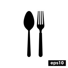 Fork and knife icon Vector illustration for graphic design, mobile app
