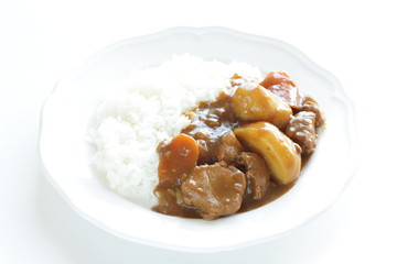 Japanese style curry, potato and pork curry rice