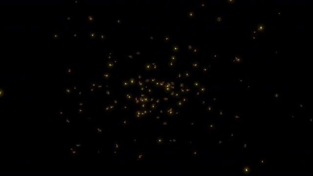 Swarm of FireFlies with alpha channel for easy compositing into your own scenes.