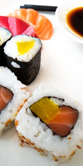 A plate of Sushi served in a hotel in Sri Lanka