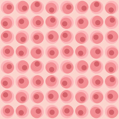 Abstract rounded repeated shapes. Vector seamless pattern.