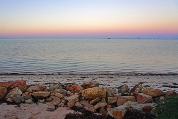 Sunrise sky over Shark Bay in Denham, Western Australia