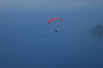Paragliding from the Babadağ mountain in Ölüdeniz, Turkey