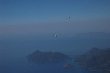 Paragliding from the Babadağ mountain in Ölüdeniz, Turkey