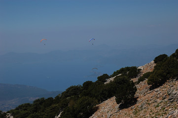 Paragliding from the Babadağ mountain in Ölüdeniz, Turkey