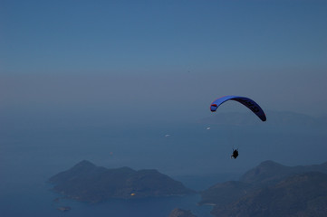 Paragliding from the Babadağ mountain in Ölüdeniz, Turkey