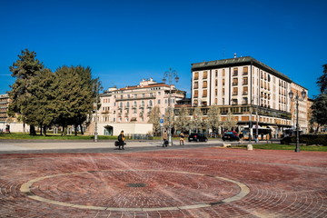 piazza in der neustadt von vicenza, italien