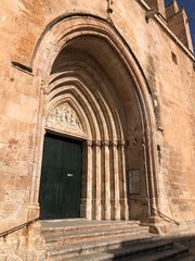 Fototapeta na wymiar door of Ciutadella cathedral Menorca