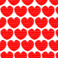 seamless pattern with red hearts