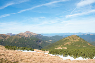 landscape of autumn mountains, Ukrainian Carpathians, Spitz Mountain