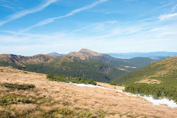 landscape of autumn mountains, Ukrainian Carpathians, Spitz Mountai