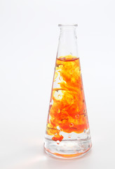 color effect in glass of water