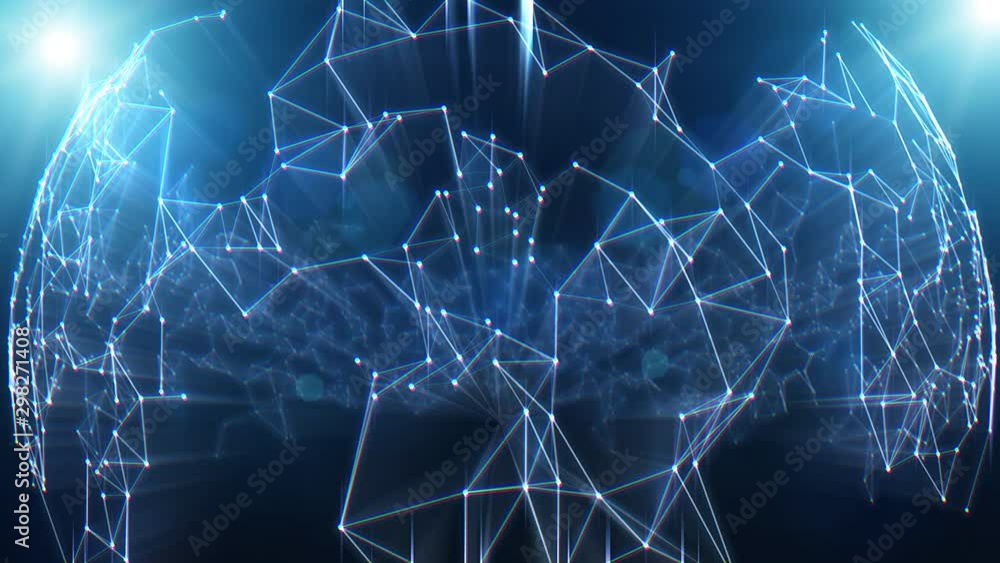 Wall mural polygonal network shape dynamic gradients 4k