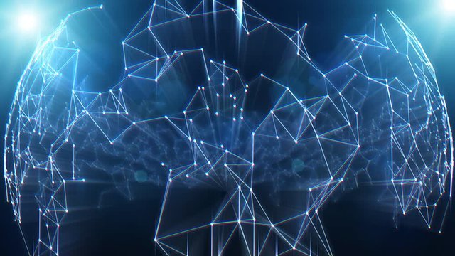 Polygonal Network Shape Dynamic Gradients 4K