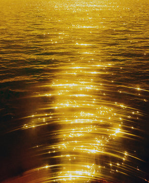View of sunlight on ocean surface