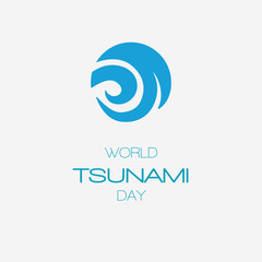 World Tsunami Day. Vector Design Template. Vector isolated illustration on grey background