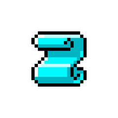 Pixel art, game item, icon and objects for the design. Vector illustration. Fantasy world. Old game console.