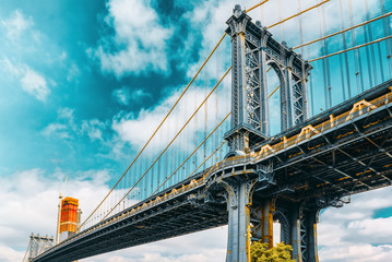 Fototapeta na wymiar Manhattan Bridge across the East River.New York . USA.