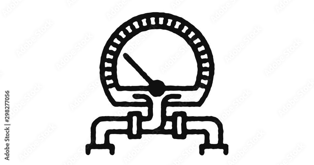 Poster natural gas outline icon animation footage/video. hand drawn like symbol animated with motion graphi