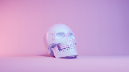 Day of the Dead concept Human skull  background minimalist and creative