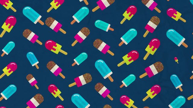 Ice Lolly Pattern Animation with Chroma Key and Luma Matte. Loop-ready. Perfect for overlays and motion backgrounds.