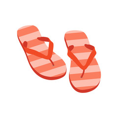 pair of flip flops isolated on white