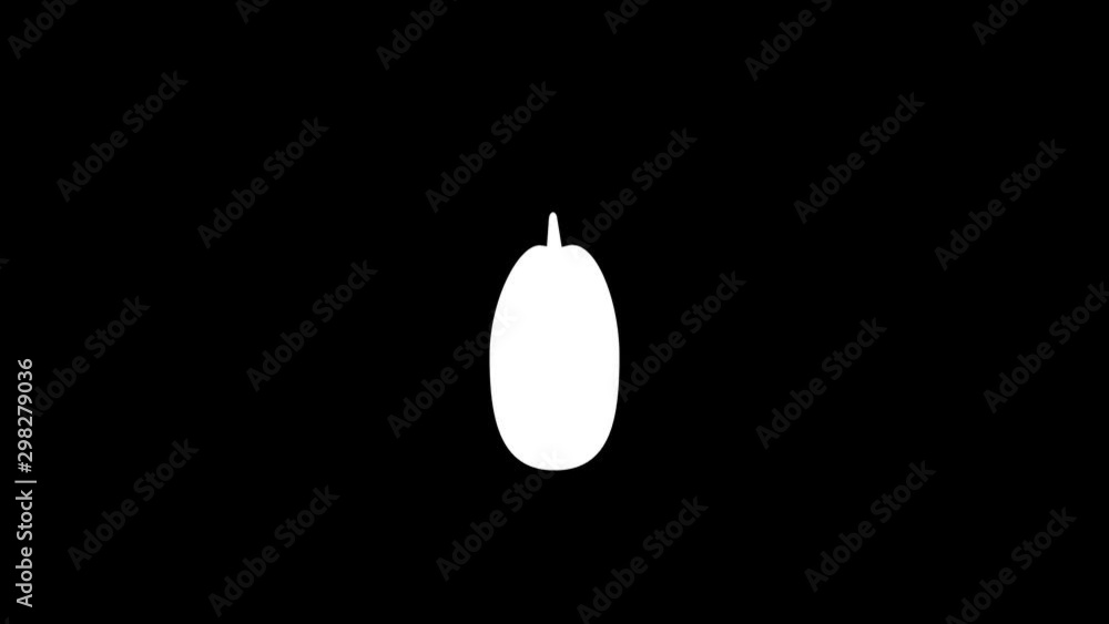 Poster Halloween pumpkin jumping. Seamless loop animation with alpha channel luma matte