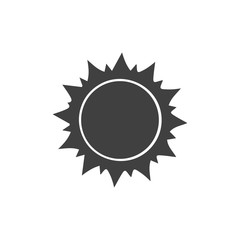 Sun flat icon. Sign sun. Vector logo for web design, mobile and infographics. Vector illustration. Isolated on white background.
